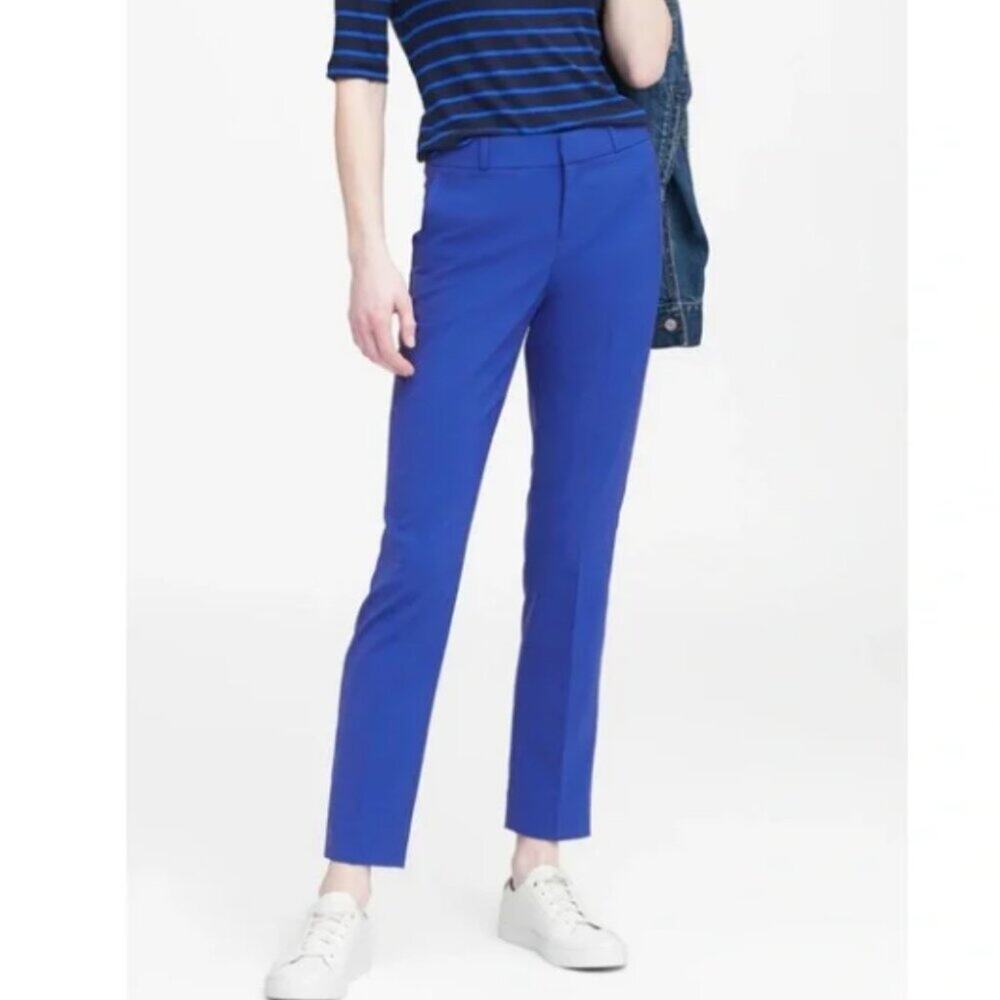 Banana Republic Women's Ryan Fit Royal Blue Trouser Pant Size 10